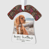 Happy Pawlidays Dog Pet Photo One Line Kersto Ornament (voorkant)