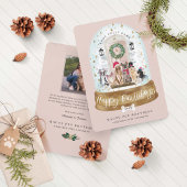 Happy Pawlidays Dogs Pet Care Business Pink deur Feestdagenkaart