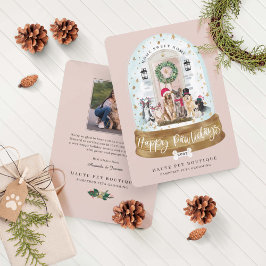 Happy Pawlidays Dogs Pet Care Business Pink deur Feestdagenkaart