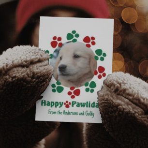Happy Pawlidays Foto en Wreate Kaart