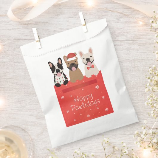 Happy Pawlidays Franse Bulldogs Bedankzakje (Geknipt)