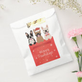 Happy Pawlidays Franse Bulldogs Bedankzakje (Gezegeld)