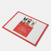 Happy Pawlidays Franse Bulldogs Deurmat (Schuin)