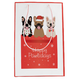 Happy Pawlidays Franse Bulldogs Medium Cadeauzakje