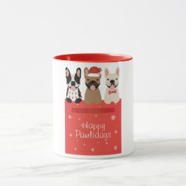Happy Pawlidays Franse Bulldogs Mok