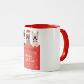 Happy Pawlidays Franse Bulldogs Mok (Voorkant rechts)