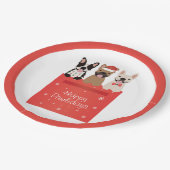 Happy Pawlidays Franse Bulldogs Papieren Bordje (Gekanteld)