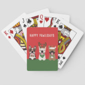Happy Pawlidays Franse Bulldogs Pokerkaarten (Achterkant)