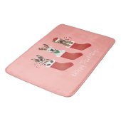 Happy Pawlidays French Bulldogs kerststal Stocking Badmat (Gekanteld)
