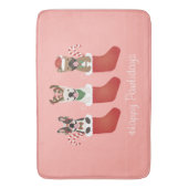 Happy Pawlidays French Bulldogs kerststal Stocking Badmat (Voorkant Verticaal)
