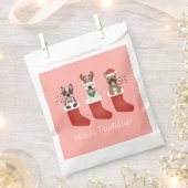 Happy Pawlidays French Bulldogs kerststal Stocking Bedankzakje (Geknipt)
