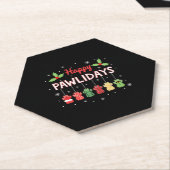 Happy Pawlidays Funny Christmas Dog Paw Xmas Dogs  Kartonnen Onderzetters (Schuin)