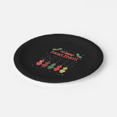 Happy Pawlidays Funny Christmas Dog Paw Xmas Dogs Papieren Bordje (Gekanteld)