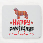 Happy Pawlidays | Funny Word Pun Muismat (Voorkant)