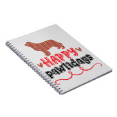 Happy Pawlidays | Funny Word Pun Notitieboek (Rechterzijde)