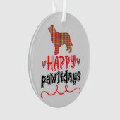 Happy Pawlidays | Funny Word Pun Ornament (voorkant)