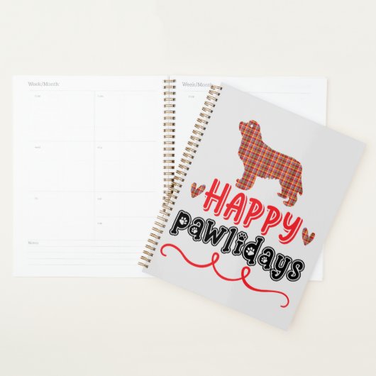 Happy Pawlidays | Funny Word Pun Planner (Display)