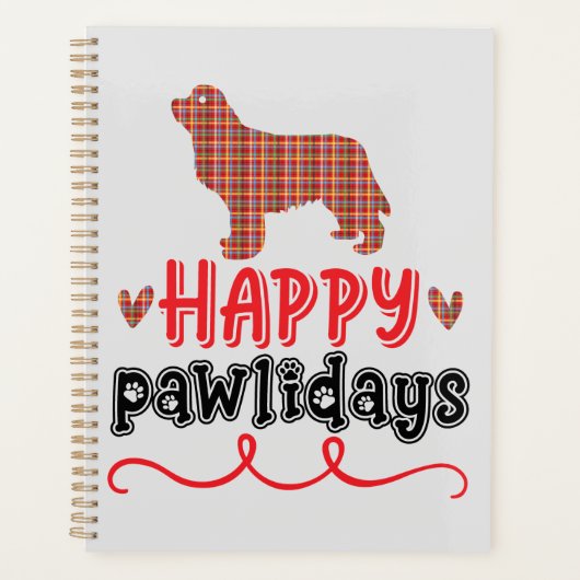 Happy Pawlidays | Funny Word Pun Planner (Voorkant)