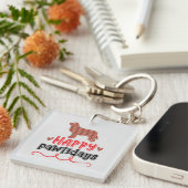 Happy Pawlidays | Funny Word Pun Sleutelhanger (Voorkant Rechts)