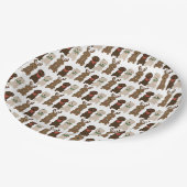 Happy Pawlidays Goldendoedle kerstlampjes Papieren Bordje (Gekanteld)