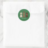 Happy Pawlidays Goldendoedle kerstlampjes Ronde Sticker (Tas)