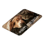 Happy Pawlidays | Holiday Photo Magnet Magneet (Linkerzijde)