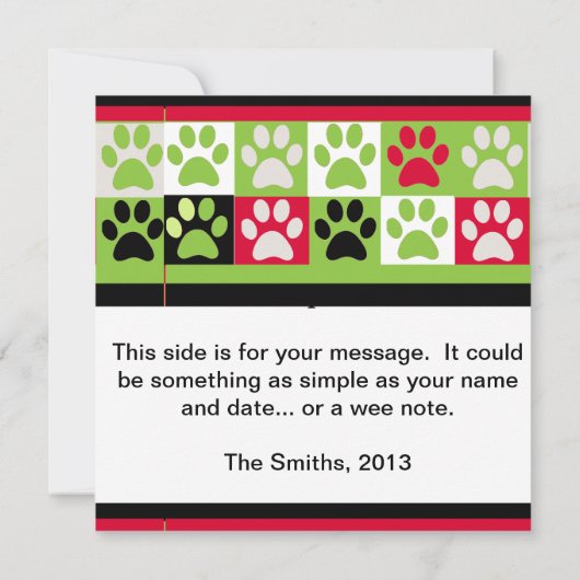 Happy Pawlidays-kaart (Achterkant)