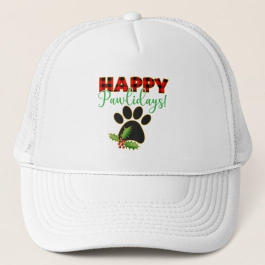 Happy Pawlidays | Kerstcadeau voor Hondenliefhebbe Trucker Pet (Voorkant)