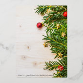 Happy Pawlidays kerstFolie Flat Wenskaart Folie Uitnodiging (Achterkant)