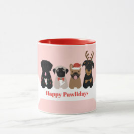Happy Pawlidays Kersthonden Mok