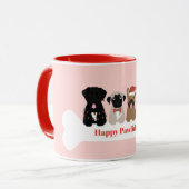 Happy Pawlidays Kersthonden Mok (Voorkant links)