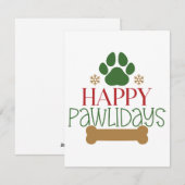 Happy Pawlidays kerstkaart (Voorkant / Achterkant)