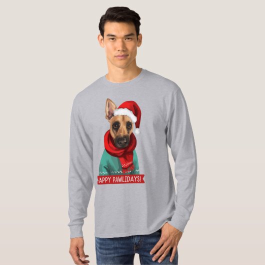 Happy Pawlidays Kerstmis T-Shirt, breid de BMC uit T-shirt (Voorkant volledig)
