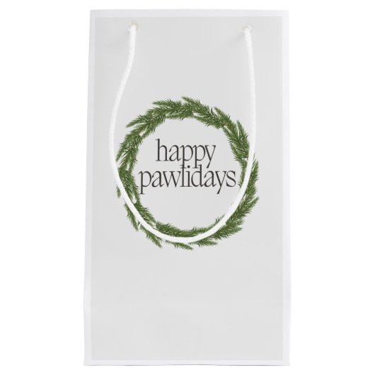Happy Pawlidays Klein Cadeauzakje (Voorkant)