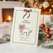Happy Pawlidays Modern Dog Family Christmas Card Feestdagenkaart