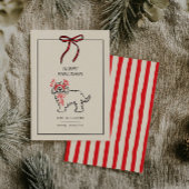 Happy Pawlidays Modern Dog Family Christmas Card Feestdagenkaart