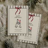 Happy Pawlidays Modern Dog Family Christmas Card Feestdagenkaart