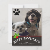 Happy Pawlidays Pet Photo met kerstkaart (Voorkant)