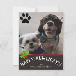 Happy Pawlidays Pet Photo met kerstkaart