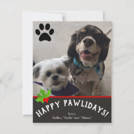 Happy Pawlidays Pet Photo met kerstkaart