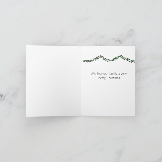 Happy Pawlidays Puppy Santa Hat Kerstmis Feestdagen Kaart (Binnen)