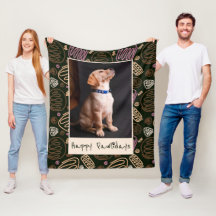 Happy Pawlidays Roze Black One line Pet Foto