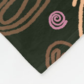 Happy Pawlidays Roze Black One line Pet Foto Fleece Deken (Hoek)