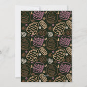 Happy Pawlidays Roze Black One line Pet Photo Holi Feestdagenkaart (Achterkant)