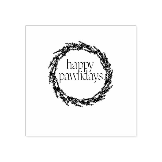 Happy Pawlidays Rubberstempel (Afrduk)