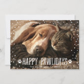 Happy Pawlidays | Vakantieknopkaart Feestdagenkaart (Voorkant)