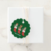 Happy Pawlidays Welsh Wire Fox Terrier Dogs Bedankjes Labels (In situ)