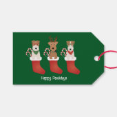 Happy Pawlidays Welsh Wire Fox Terrier Dogs Cadeaulabel (Voorkant (Horizontaal))