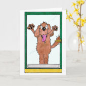 Happy Paw's Day Kaart (Gele Bloem)