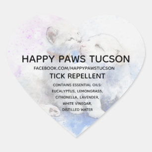 Happy Paws Heart Hart Sticker